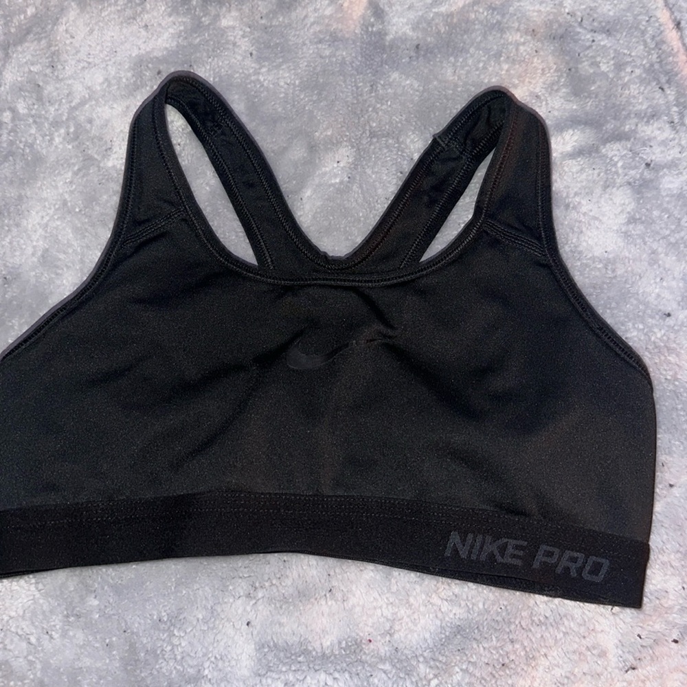 All black Nike pro sports bra size small